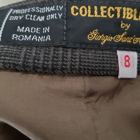 Collectible Gold Vintage Tweed Wool Pants Size 8 - Picture 5 of 5